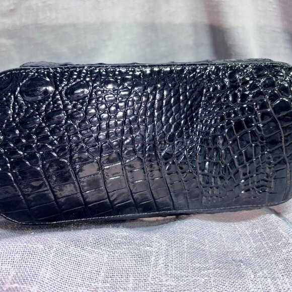 Brahmin Margo Crossbody – Black Alligator-Embossed Leather - Picture 10 of 14